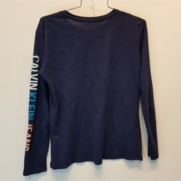 Calvin Klein Jeans Blue Long Sleeve T-Shirt Size S - Picture 5 of 5
